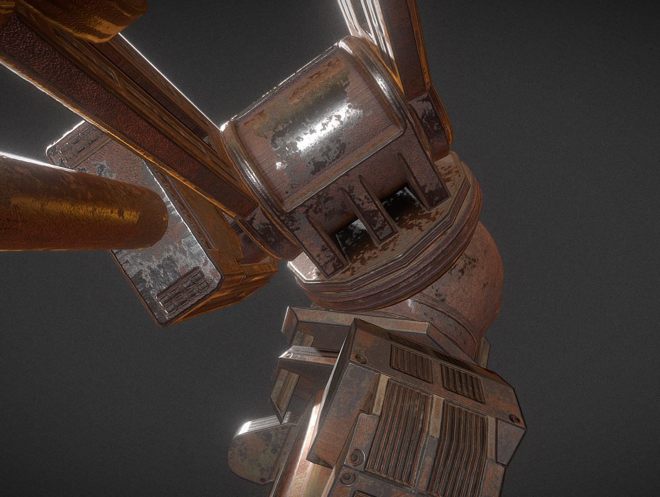 The Walking Mech Neck Collection Low-poly 3D model_60