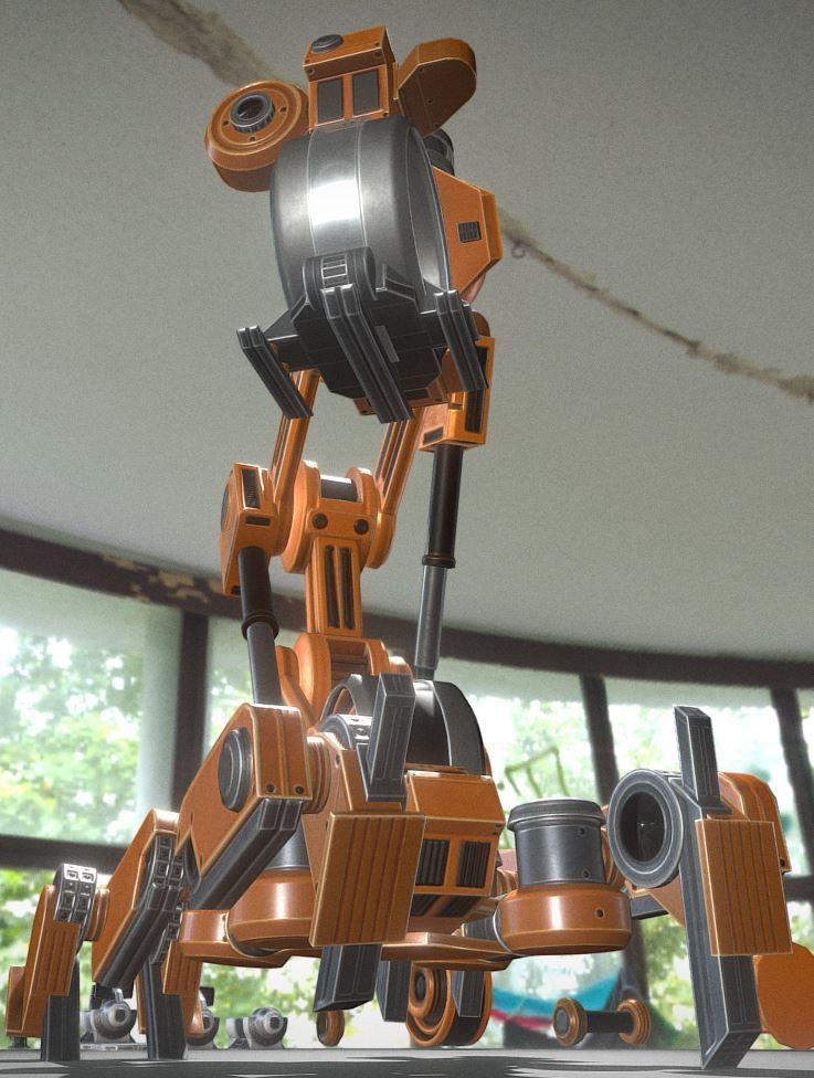 The Walking Mech Neck Collection Low-poly 3D model_19