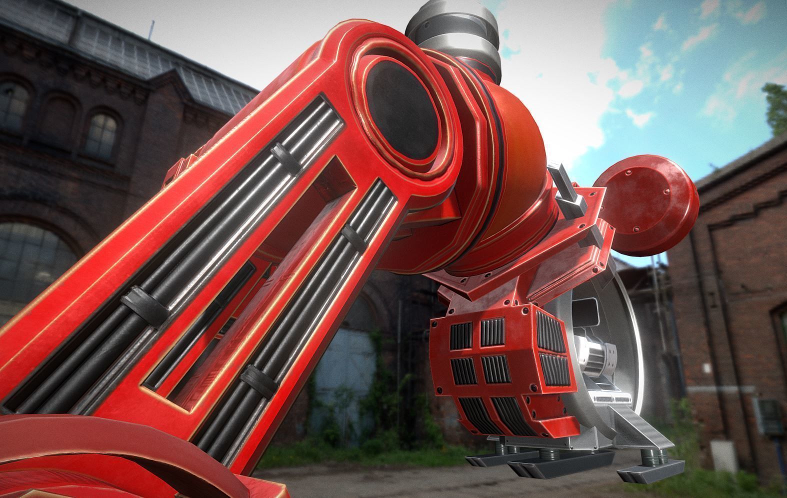 The Walking Mech Neck Collection Low-poly 3D model_12