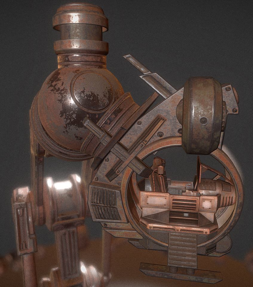 The Walking Mech Neck Collection Low-poly 3D model_61
