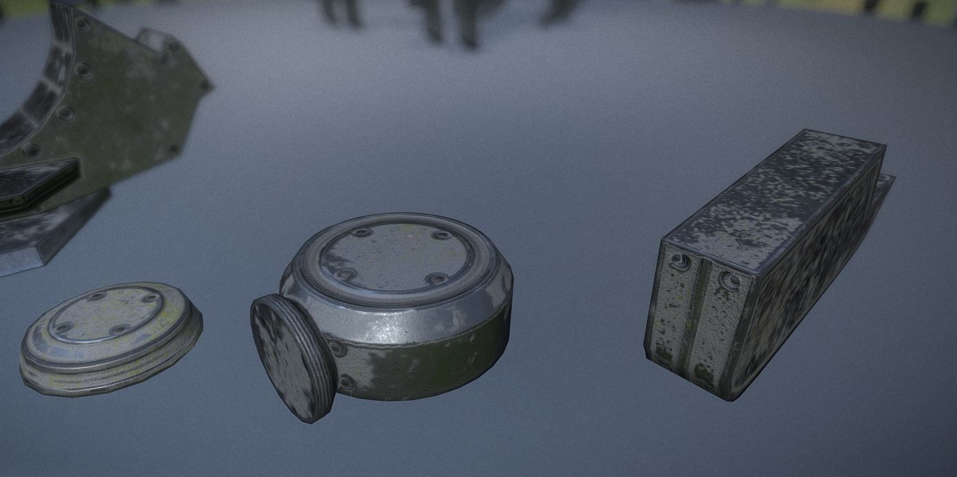 The Walking Mech Neck Collection Low-poly 3D model_66