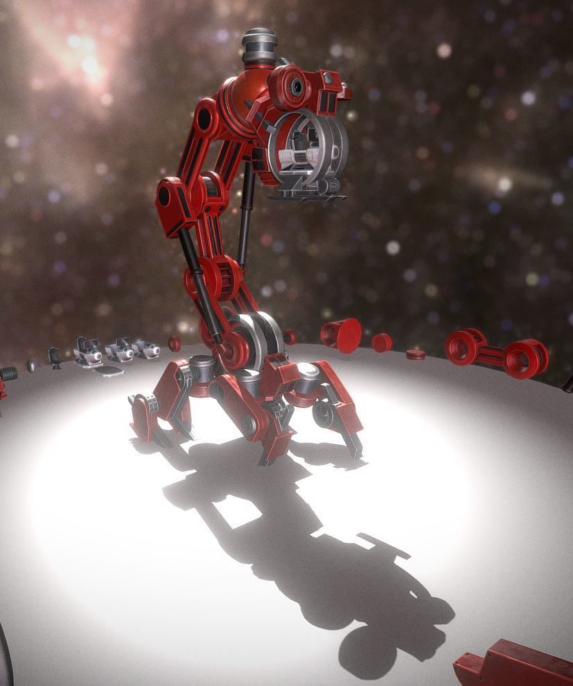 The Walking Mech Neck Collection Low-poly 3D model_112