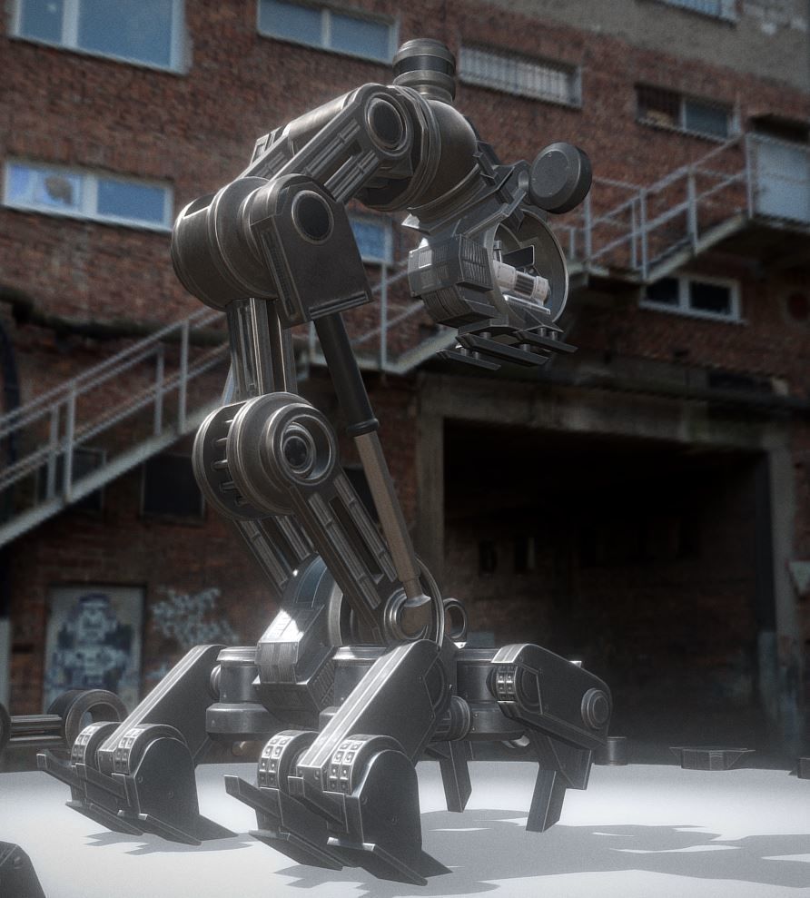 The Walking Mech Neck Collection Low-poly 3D model_10