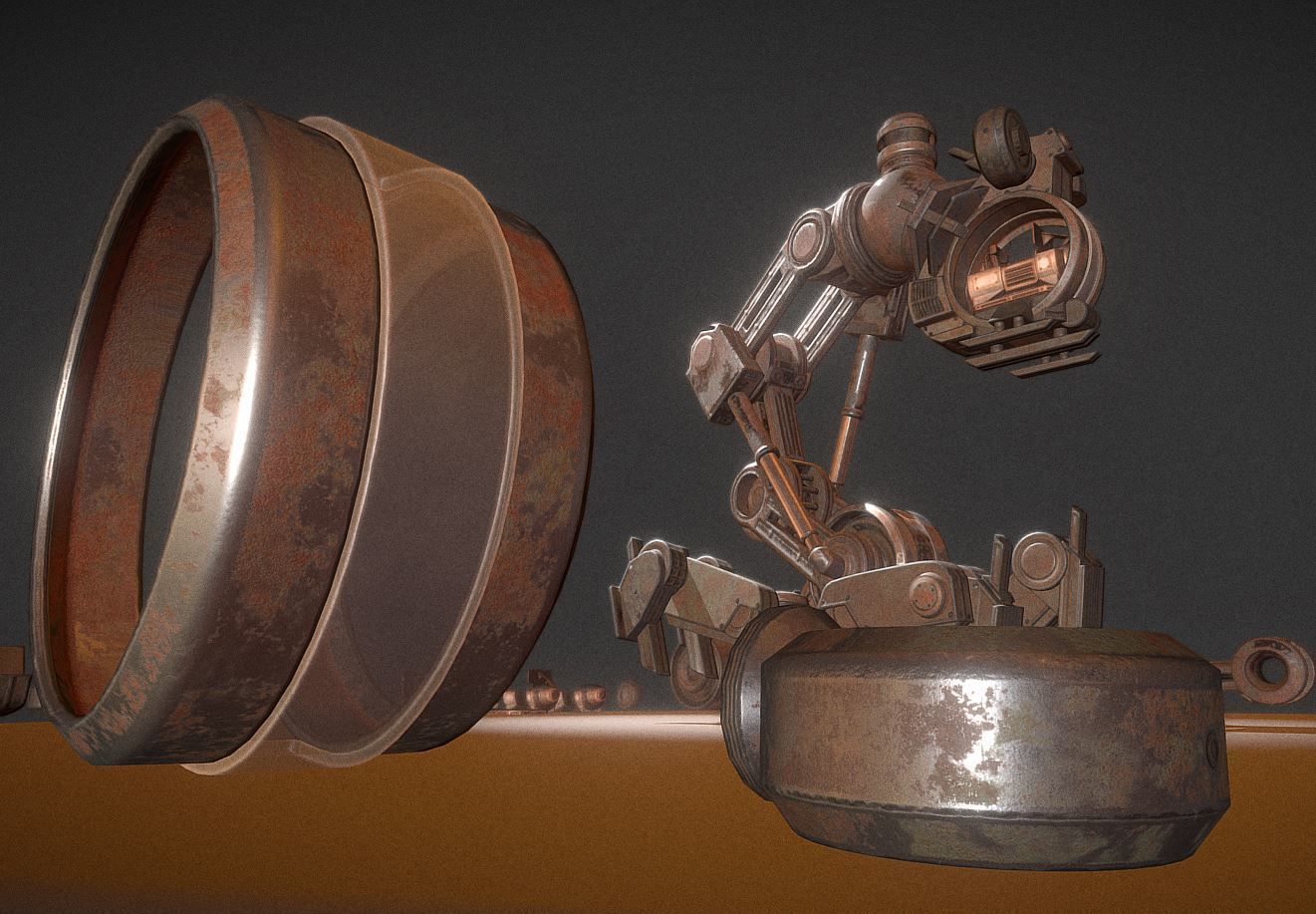 The Walking Mech Neck Collection Low-poly 3D model_68