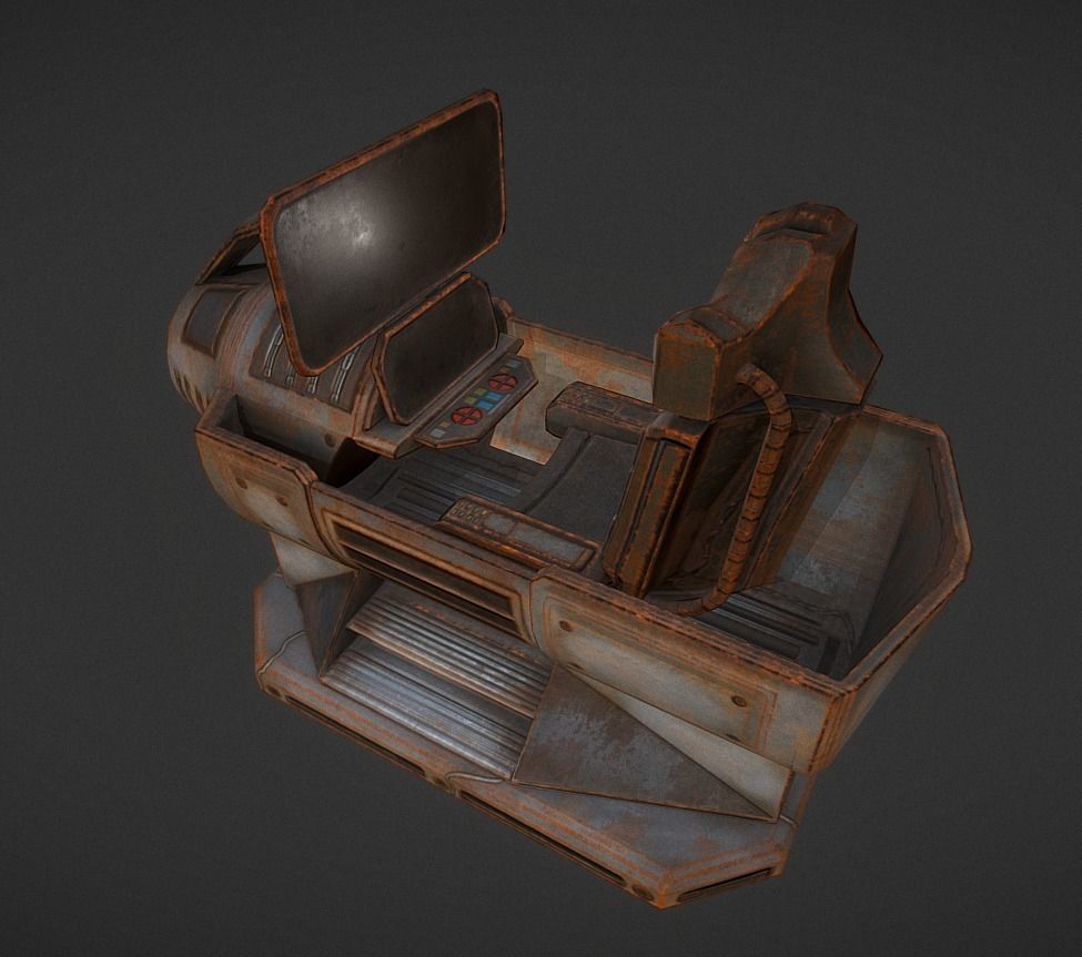 The Walking Mech Neck Collection Low-poly 3D model_54