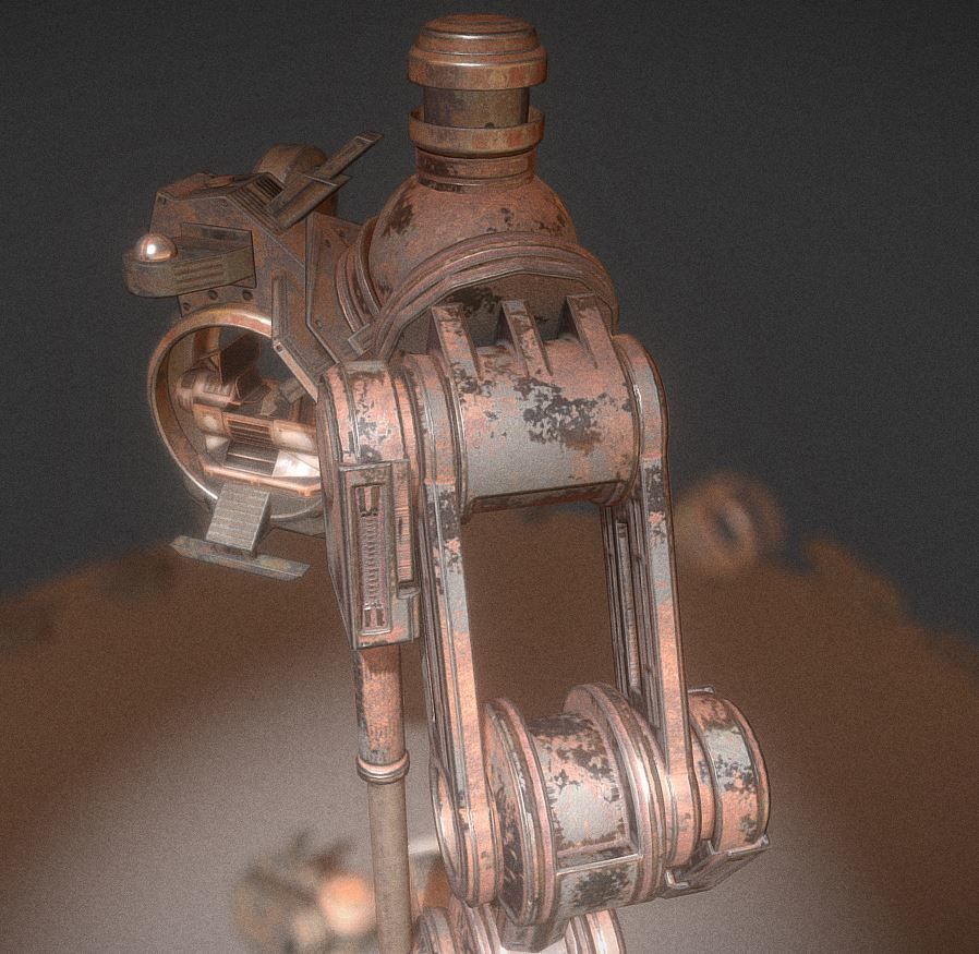 The Walking Mech Neck Collection Low-poly 3D model_76