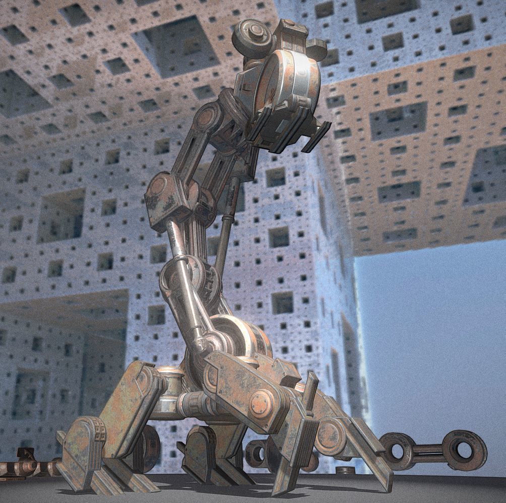 The Walking Mech Neck Collection Low-poly 3D model_98