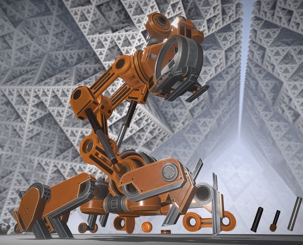 The Walking Mech Neck Collection Low-poly 3D model_8