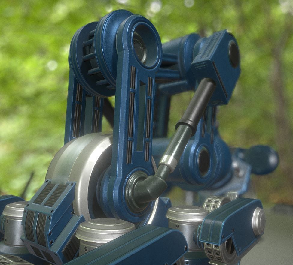 The Walking Mech Neck Collection Low-poly 3D model_84