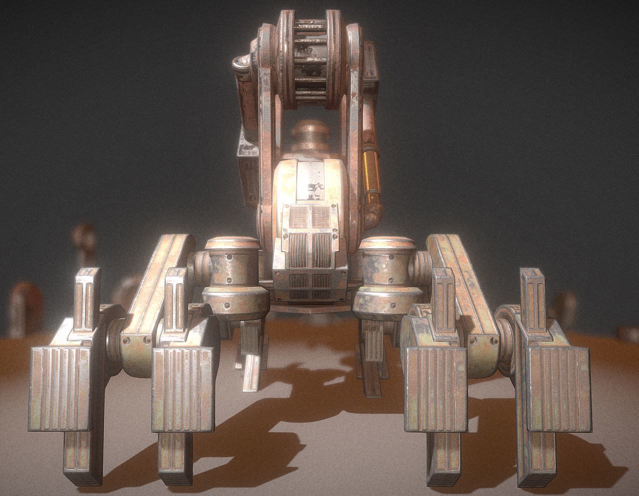 The Walking Mech Neck Collection Low-poly 3D model_13