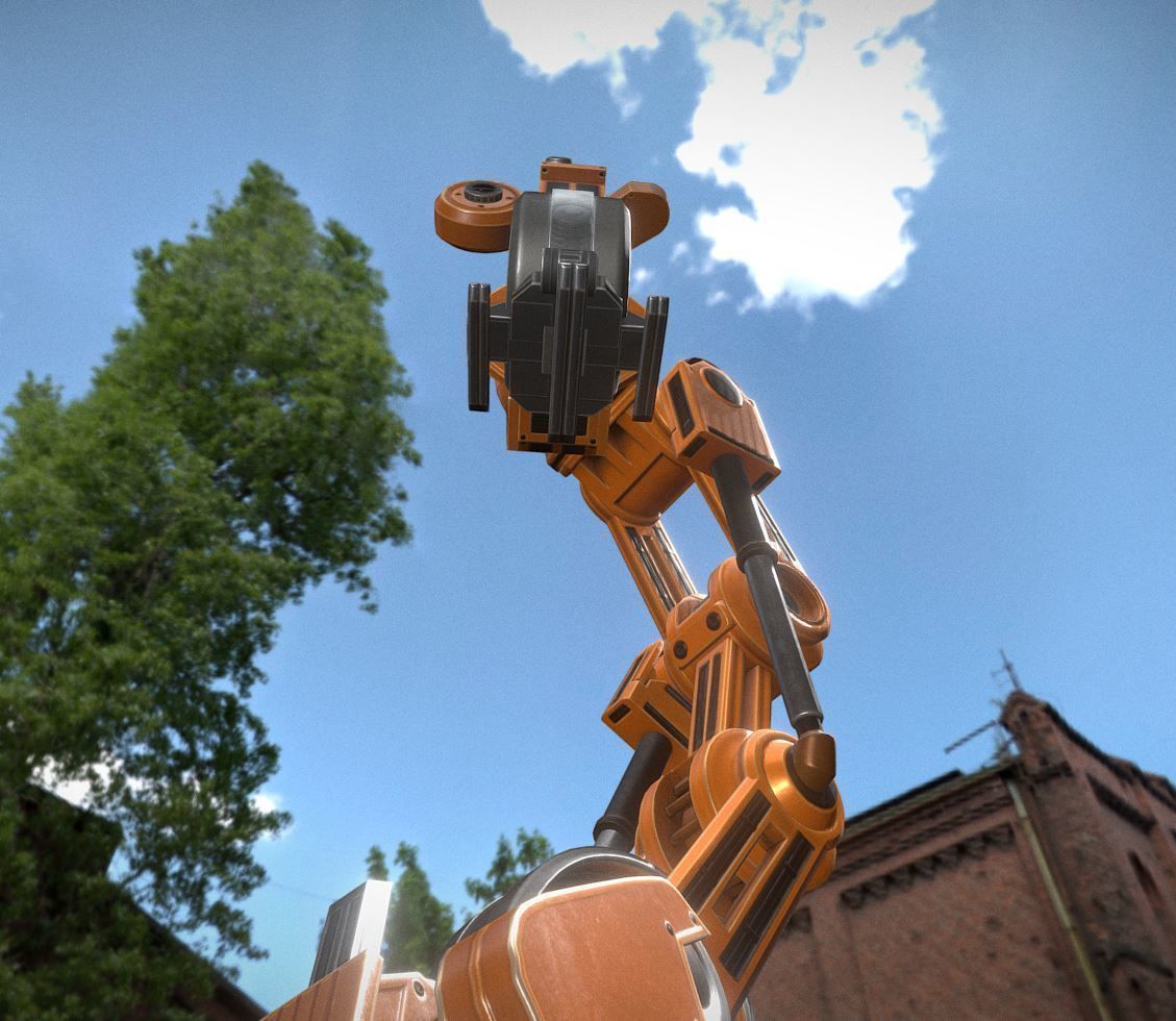 The Walking Mech Neck Collection Low-poly 3D model_4
