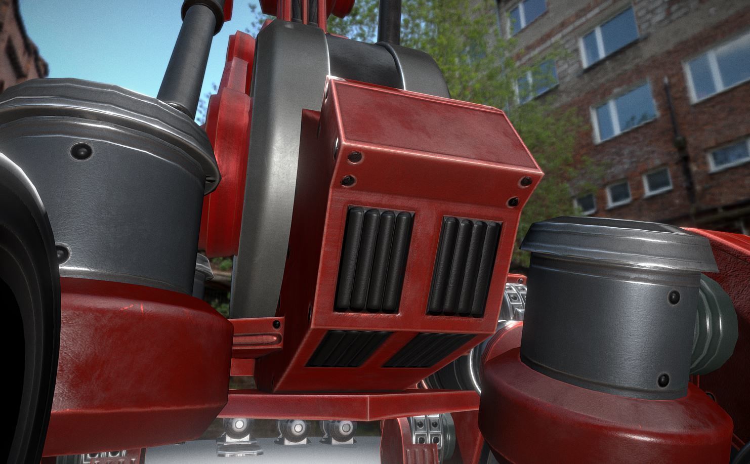The Walking Mech Neck Collection Low-poly 3D model_30