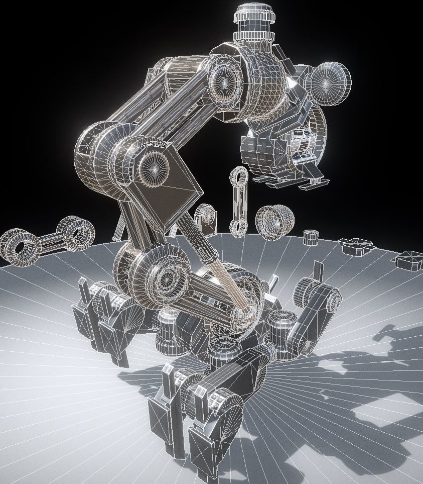 The Walking Mech Neck Collection Low-poly 3D model_100
