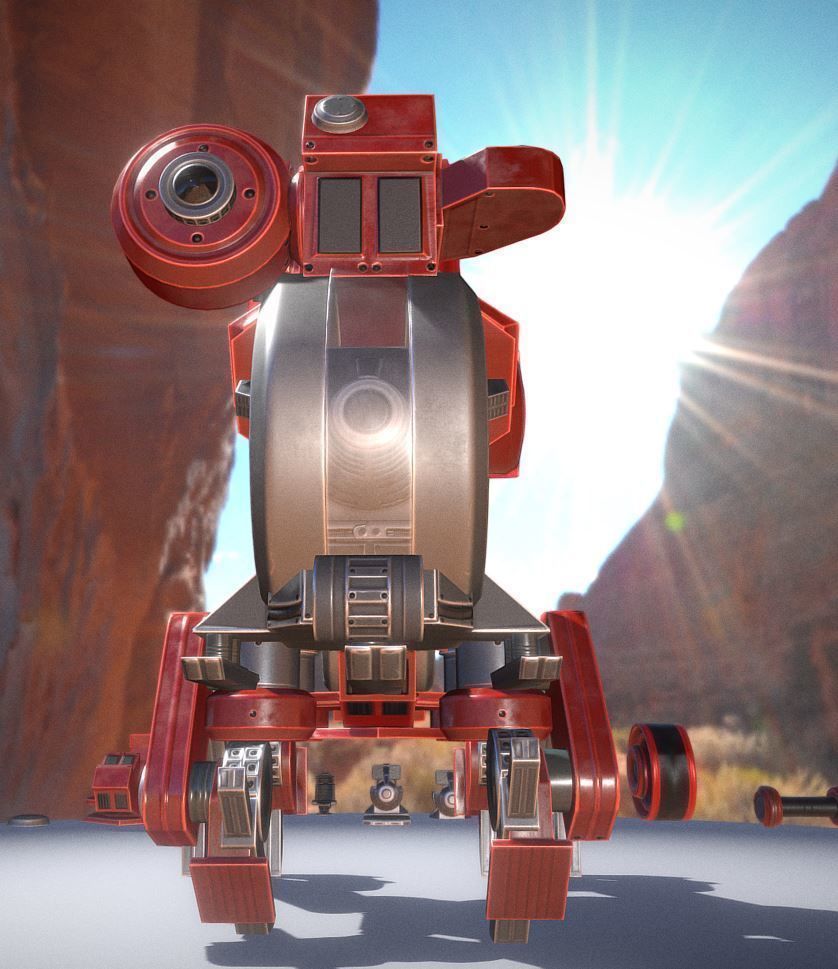 The Walking Mech Neck Collection Low-poly 3D model_87