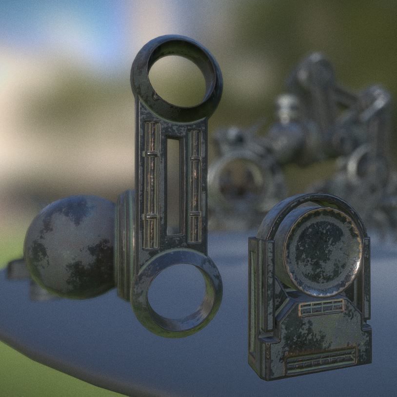 The Walking Mech Neck Collection Low-poly 3D model_63