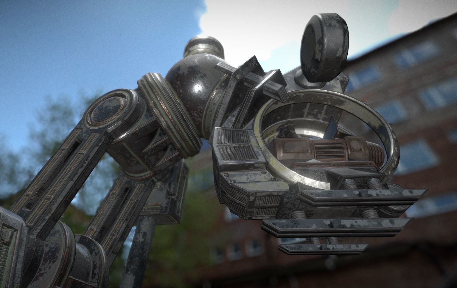 The Walking Mech Neck Collection Low-poly 3D model_32