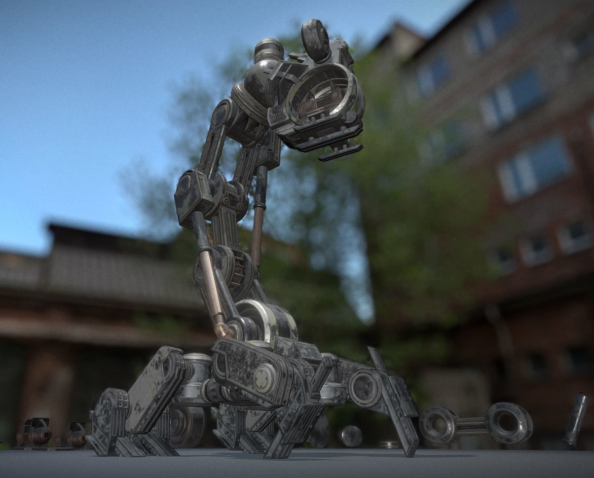 The Walking Mech Neck Collection Low-poly 3D model_14