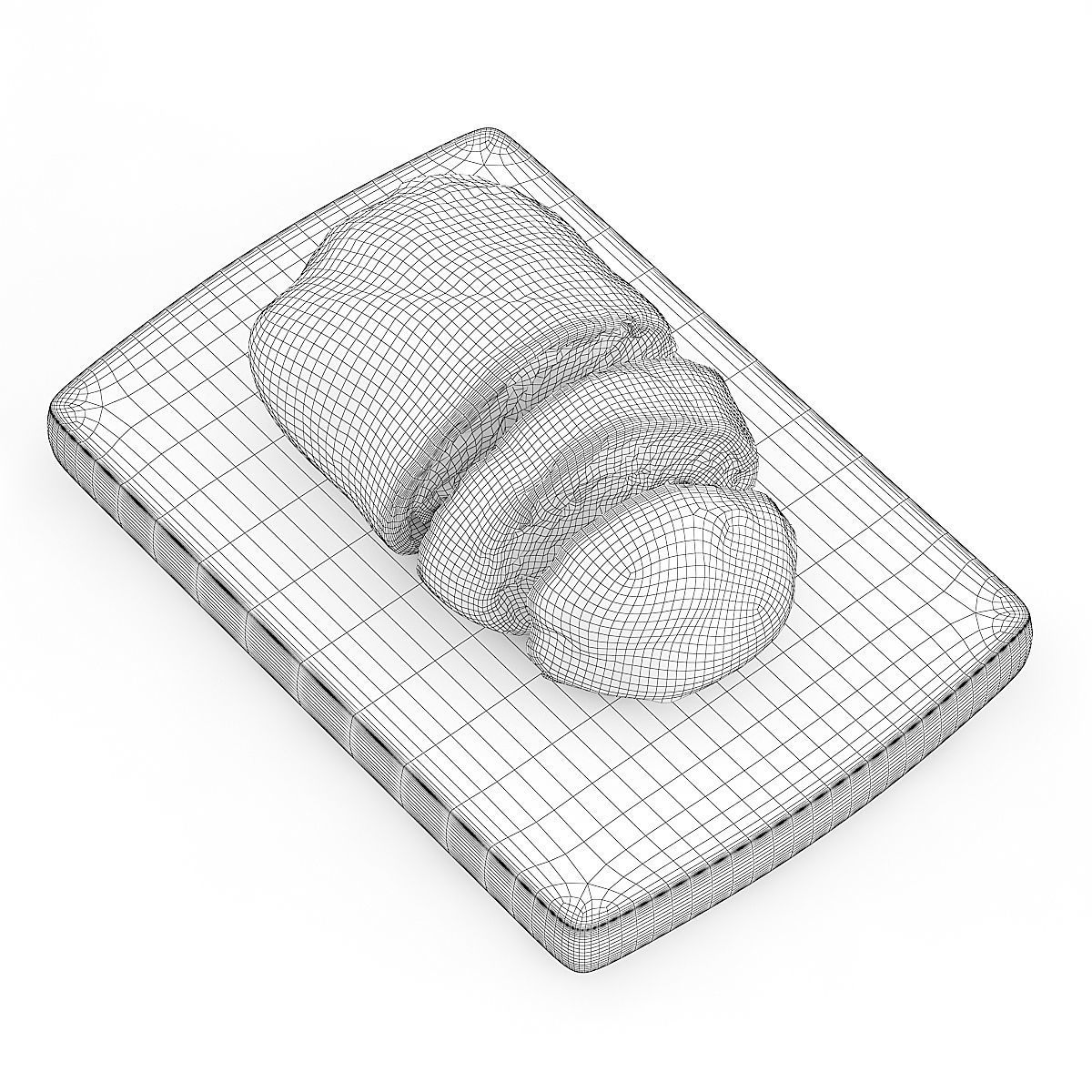 Sliced Bread on Wooden Board 2 3D model_5