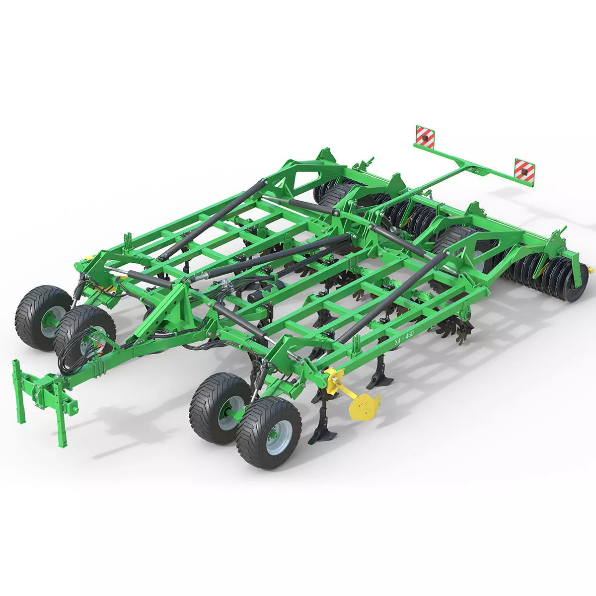 Kerner X460 Mounted Star Wheel Cultivator Low-poly 3D model