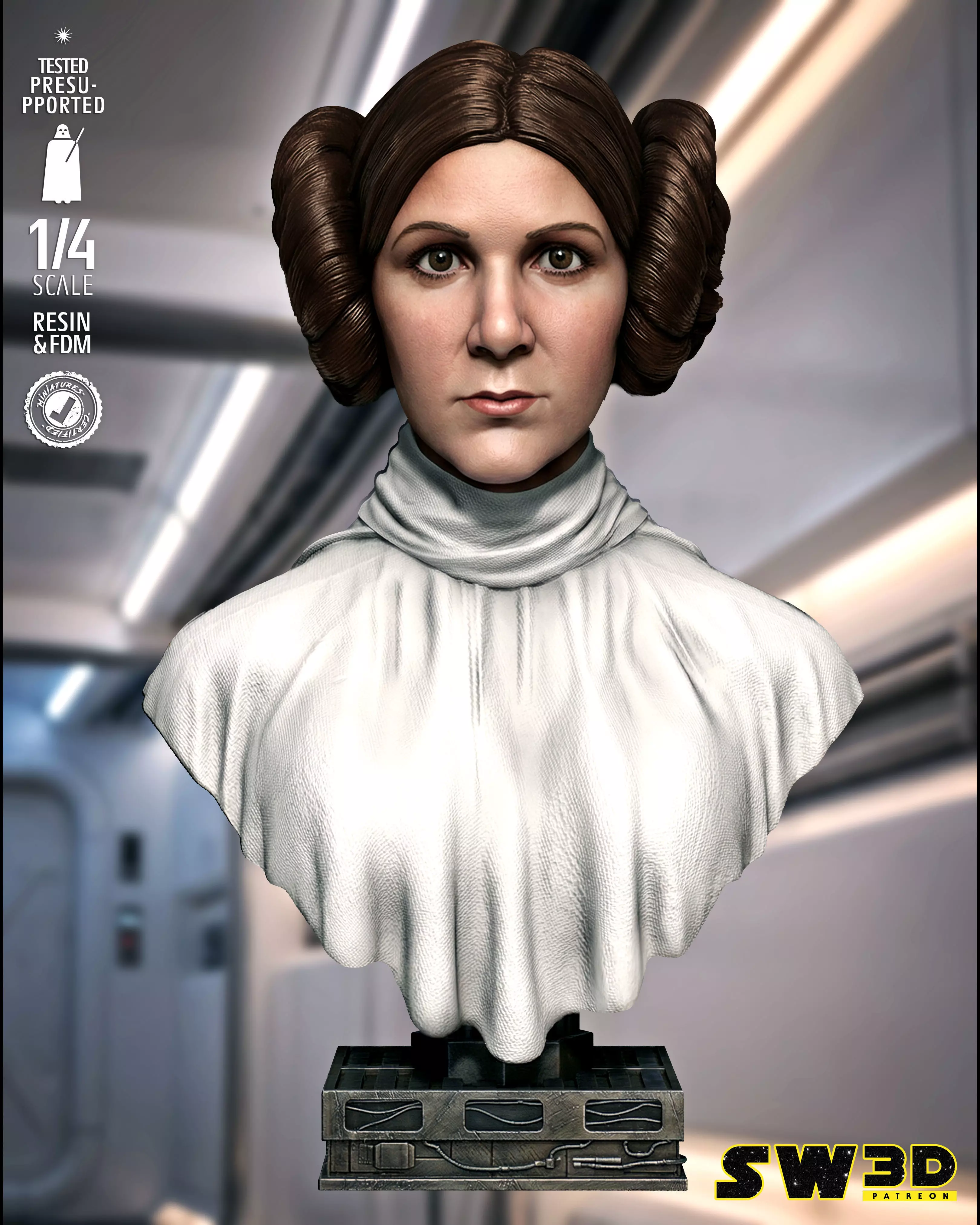 STAR WARS Leia Organa Portrait Bust 3D print model