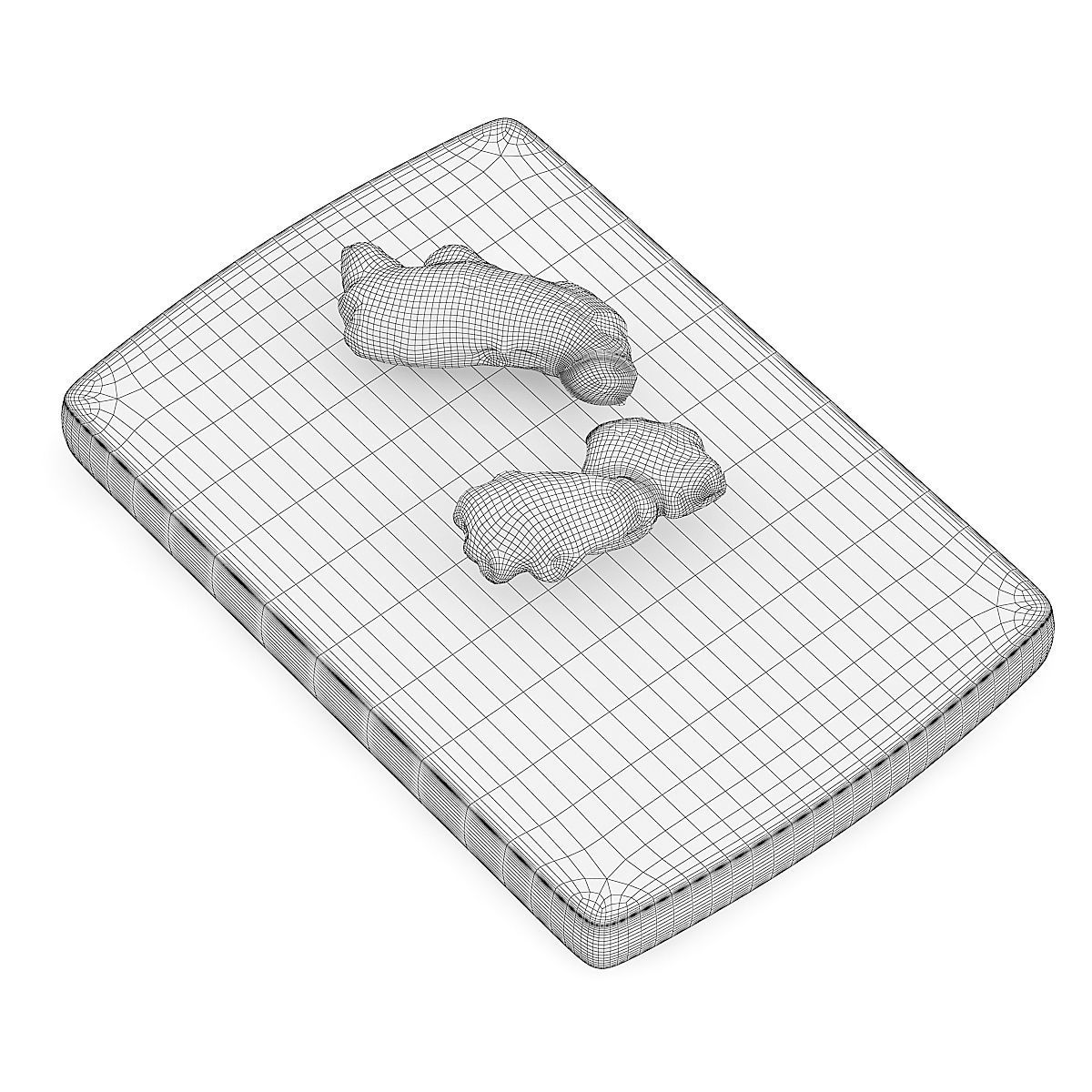 Sliced Ginger on Wooden Board 3D model_5