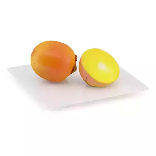 Persimmon Fruits on White Plate