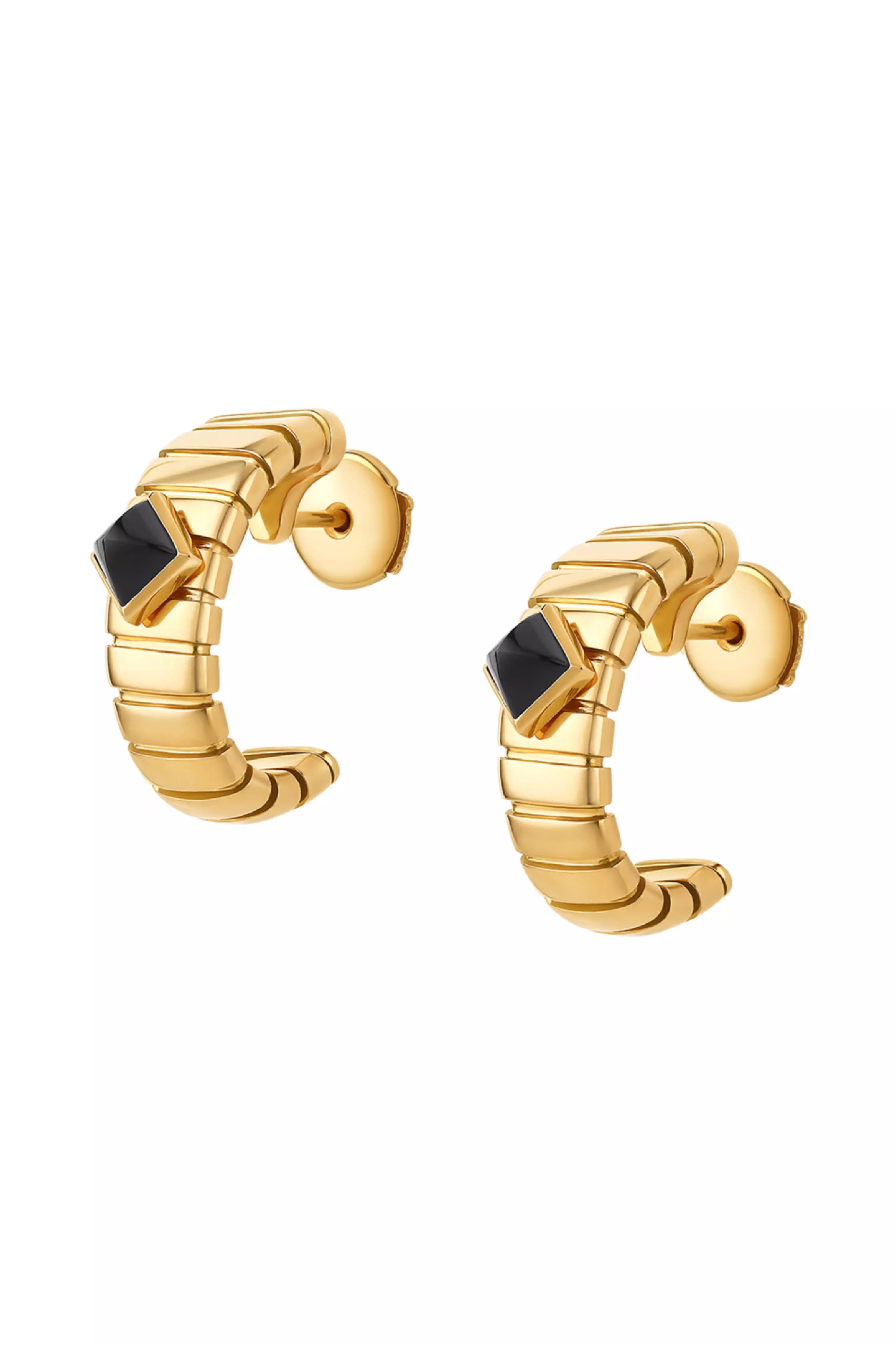 BVLGARI - TUBOGAS - EARRING - WITH ONYX PYRAMID 3D print model