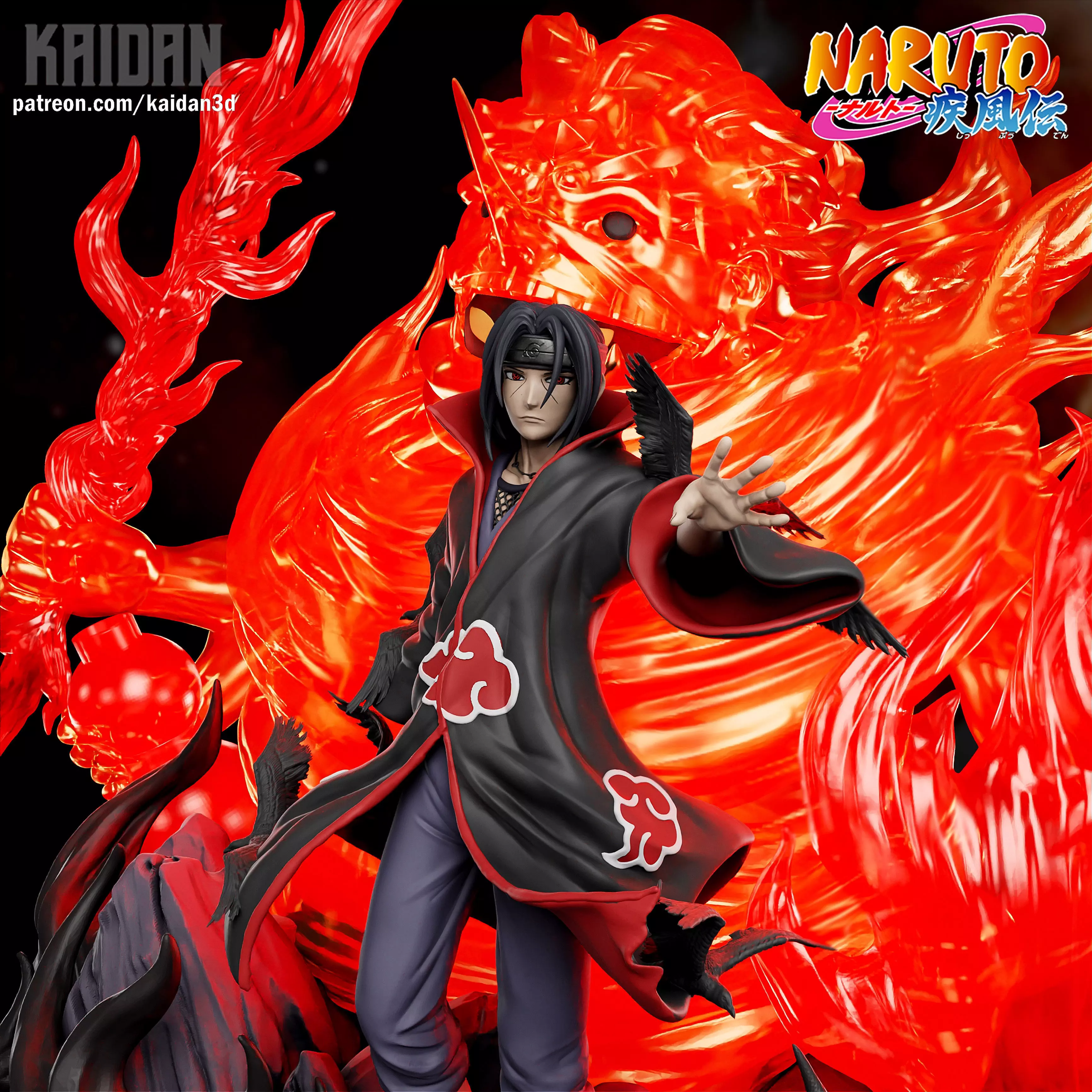 Itachi Uchiha x Susanoo NARUTO - STL Ready for 3D Printing 3D print model