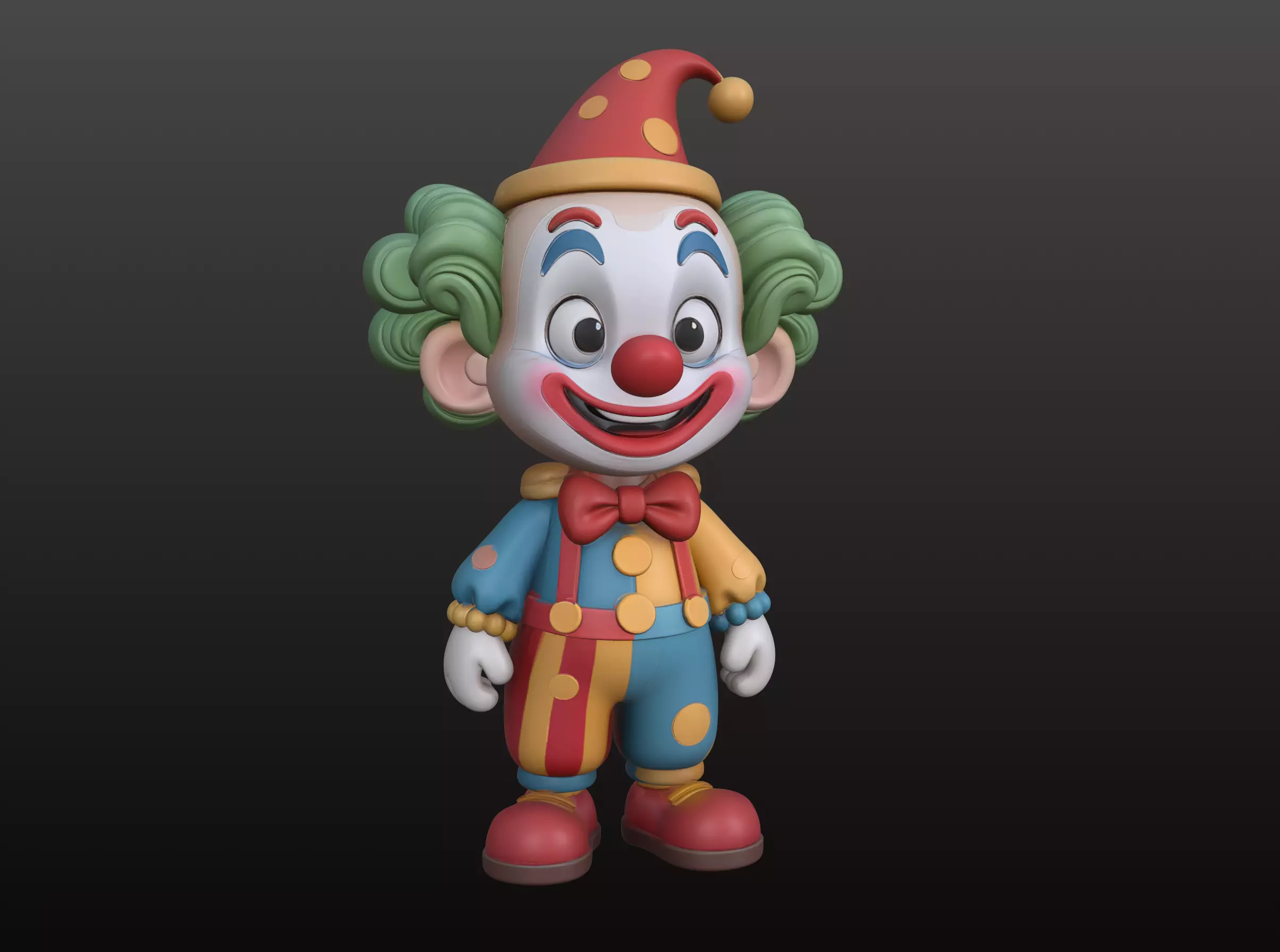 Chibi Clown STL Cute Collectible Chibi 3D print model