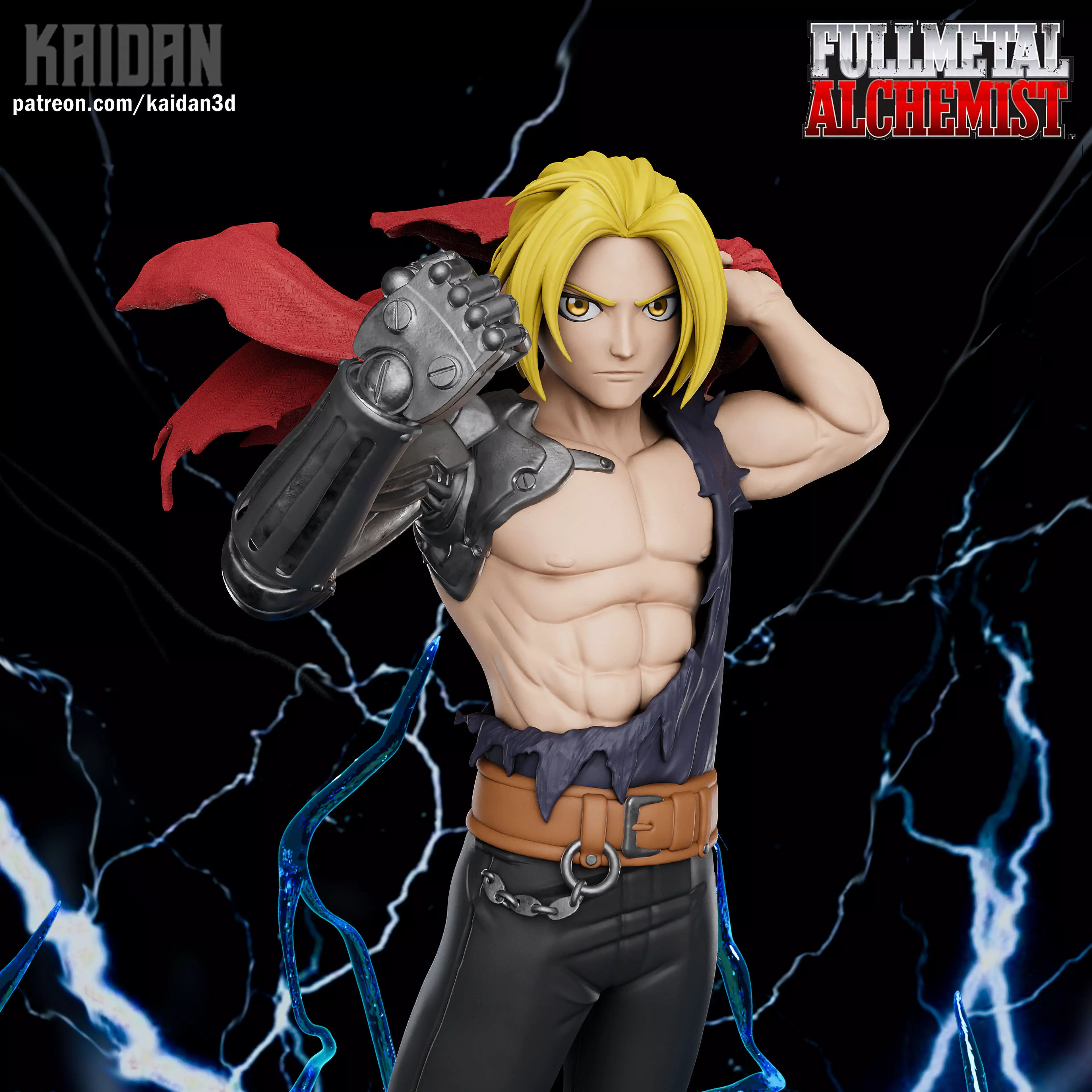 Edward Elric FULLMETAL ALCHEMIST - STL Ready for 3D Printing 3D print model