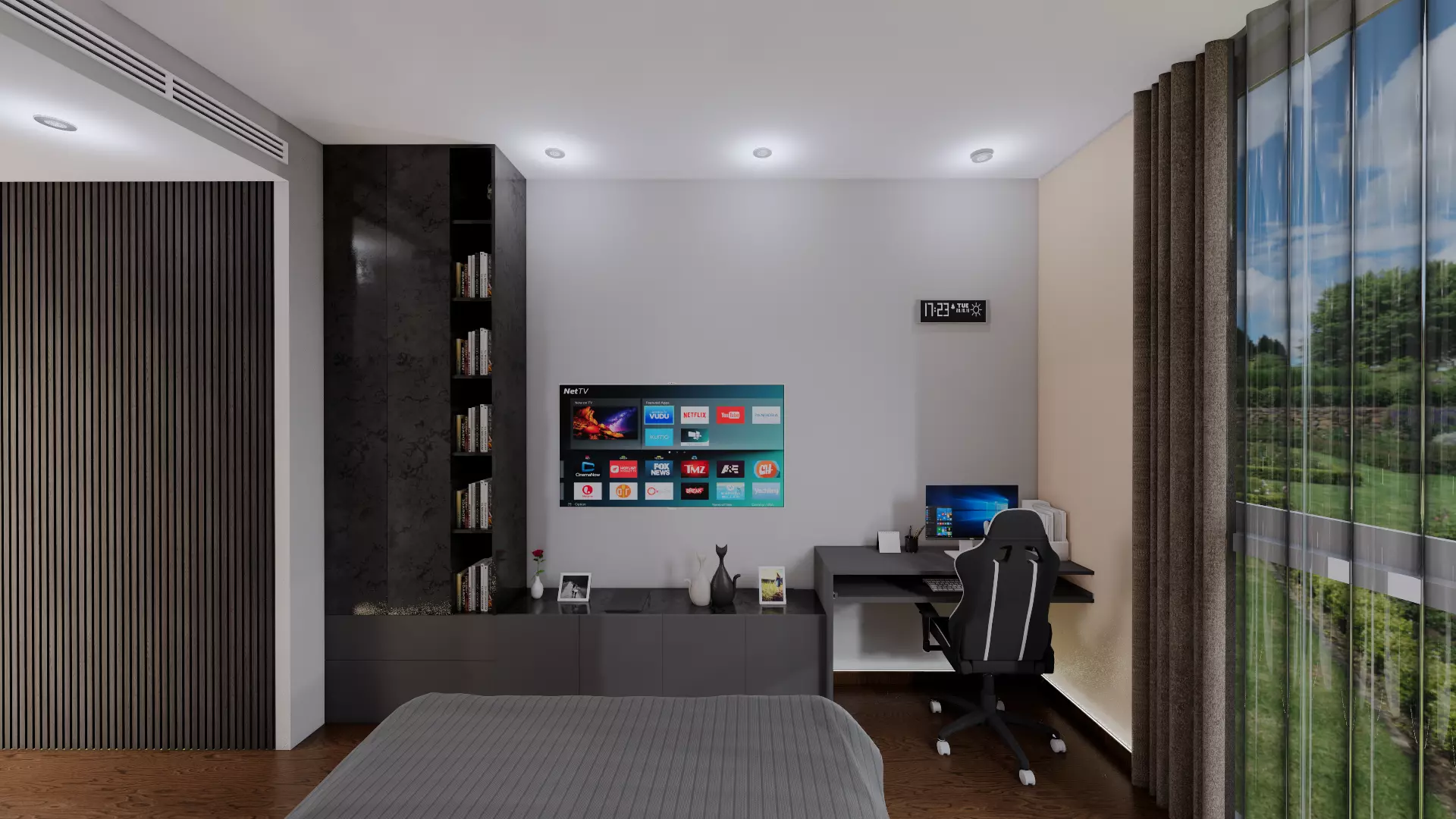 Luxury Modern Bedroom Interior Photorealistic 3D Render 3D model