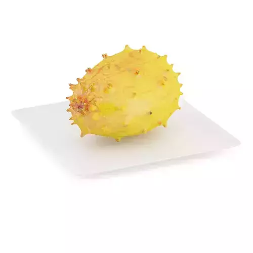 Horned Melon on White Plate