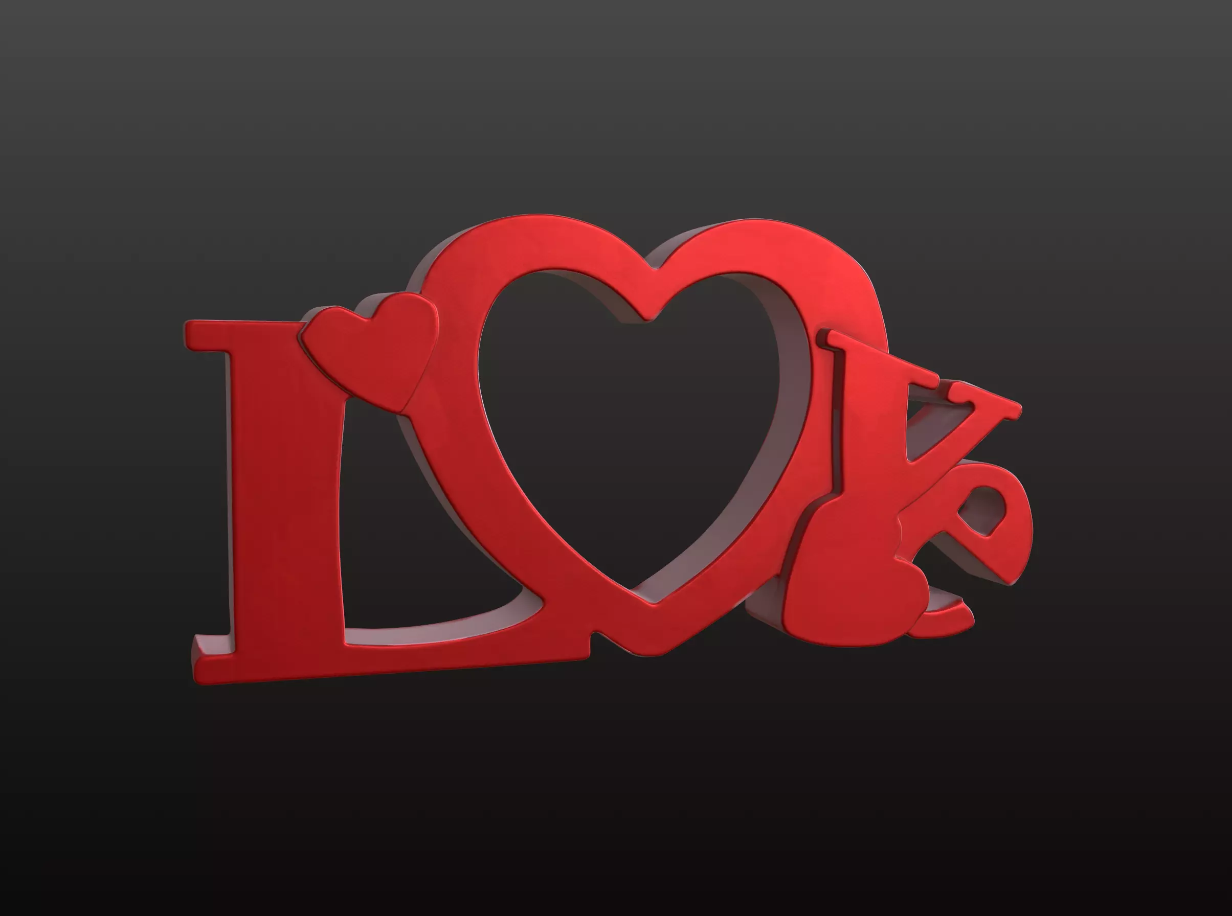 Love Photo Frame STL Valentine Day 3D Decorative 3D print model