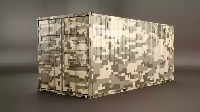 Military Intermodal Shipping Container 20-foot-long