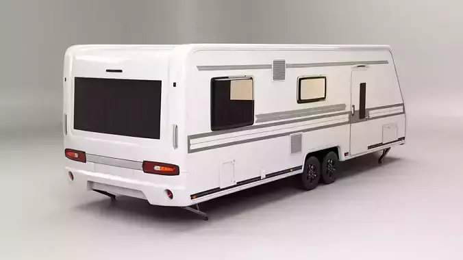 Long 2-axle Camping Caravan