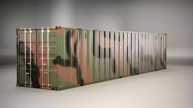 Intermodal Military Shipping Container 40-foot-long