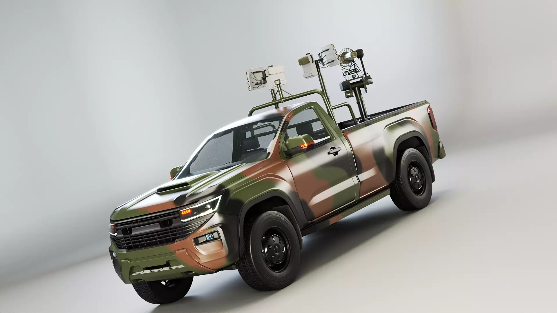 Anti Drone Pickup Truck 3D model