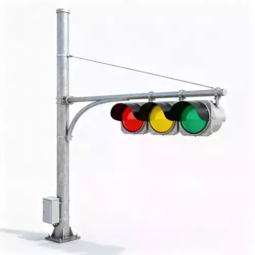 Standard Horizontal Mast-Arm Traffic Light 3D Model