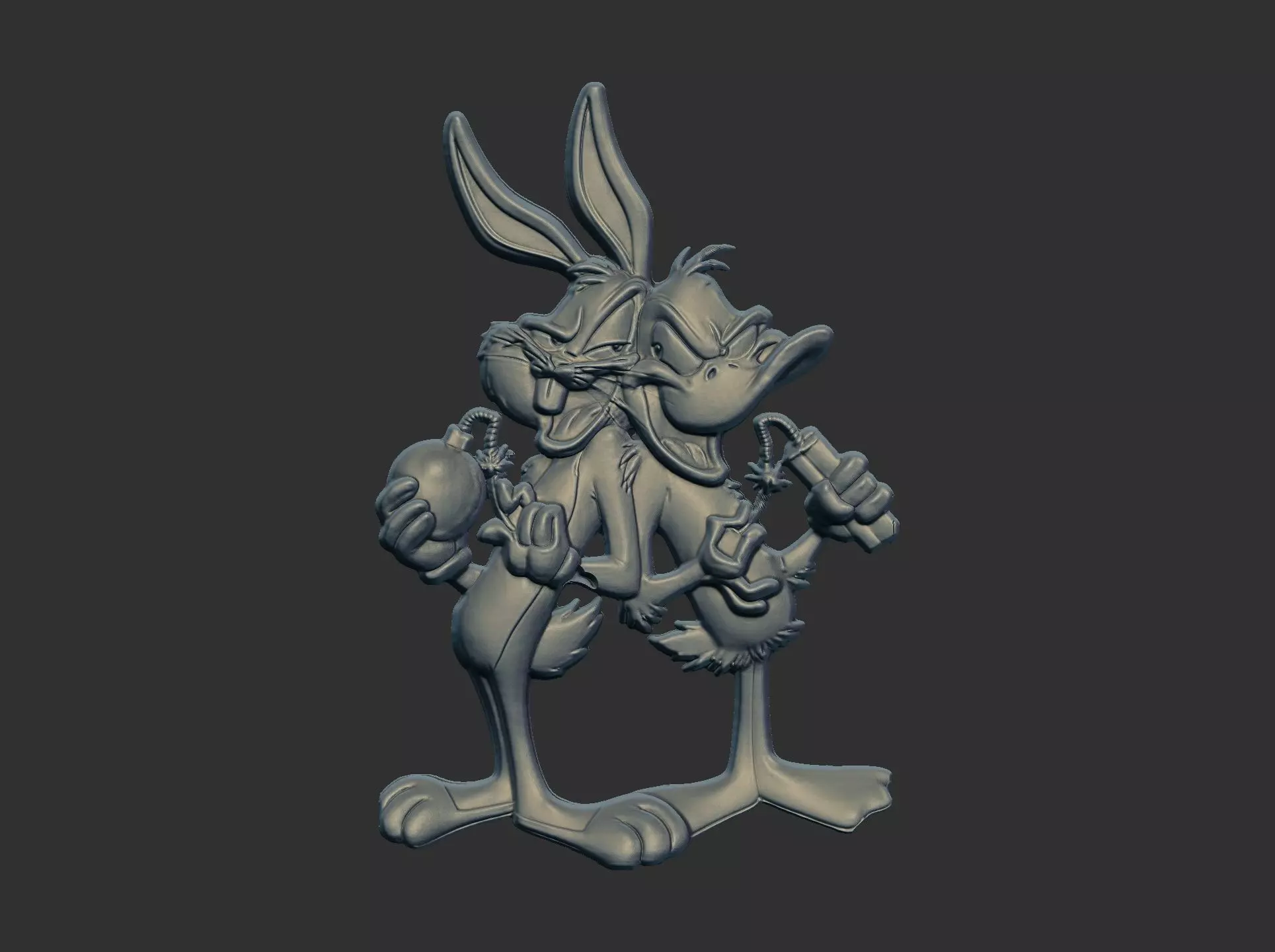 Bugs Bunny and Daffy Duck 3D print model