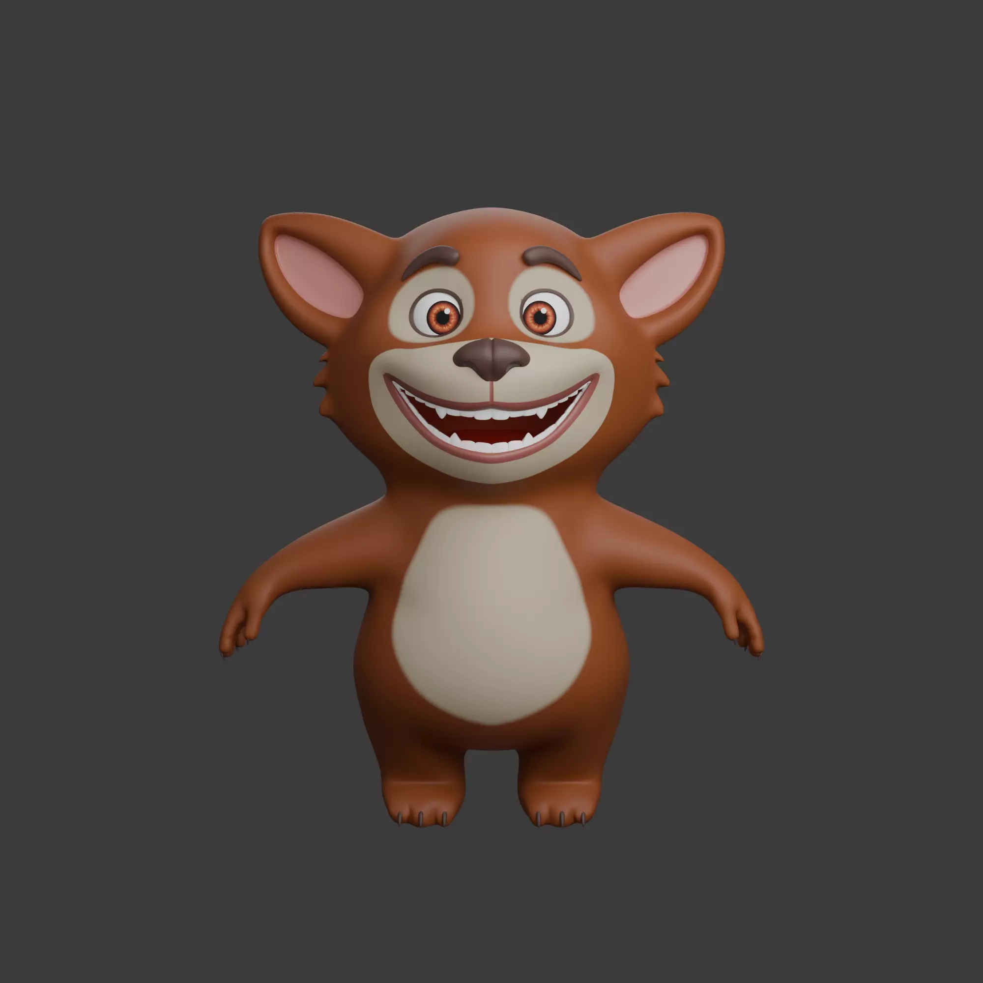 Red Panda Cartoon 3D model