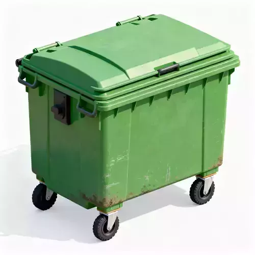 Large Commercial Mobile Garbage Bin 3D Model