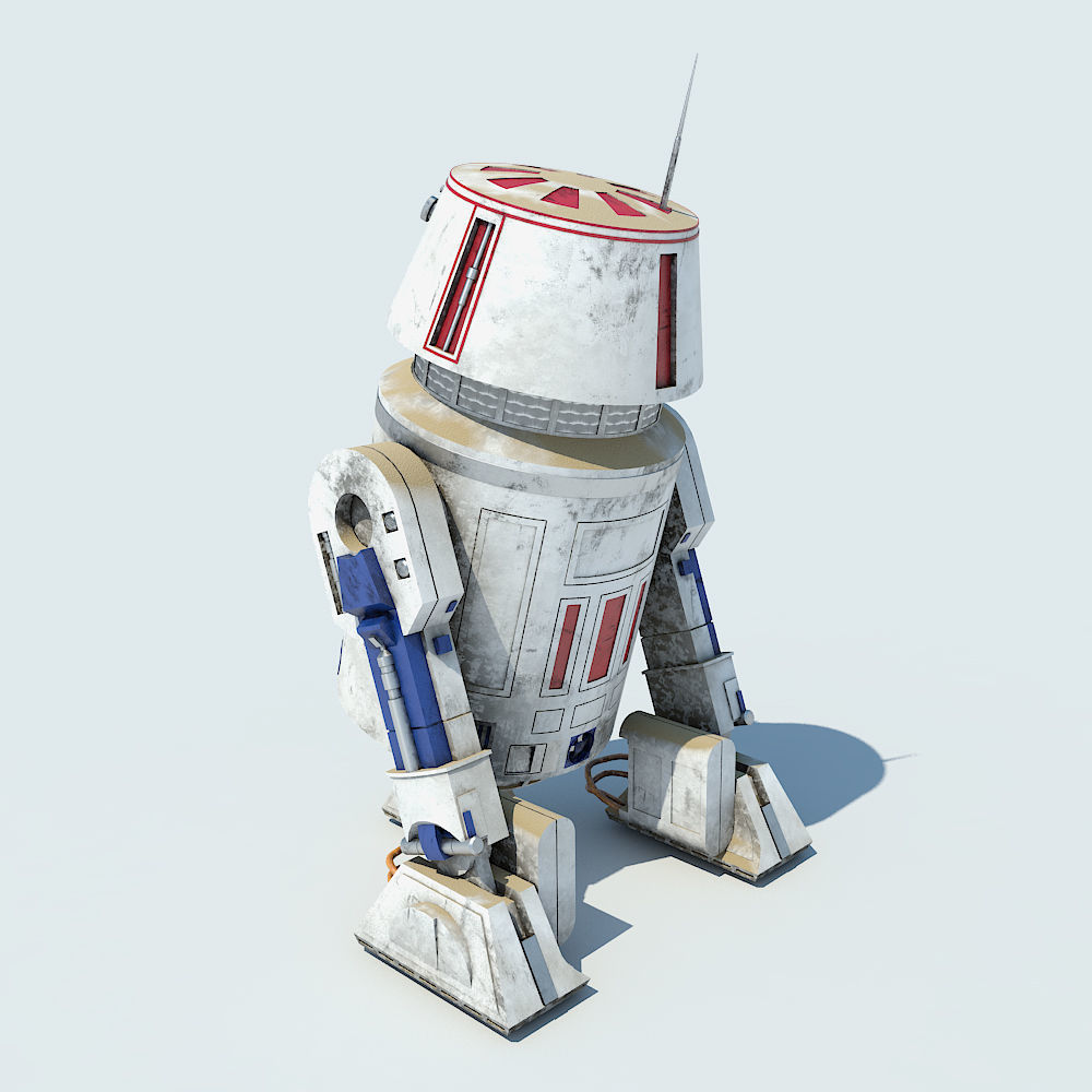 R5-D4  Droid Star Wars 3D model_4