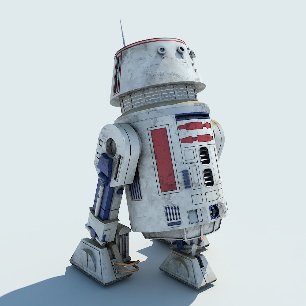 R5-D4  Droid Star Wars 3D model_2