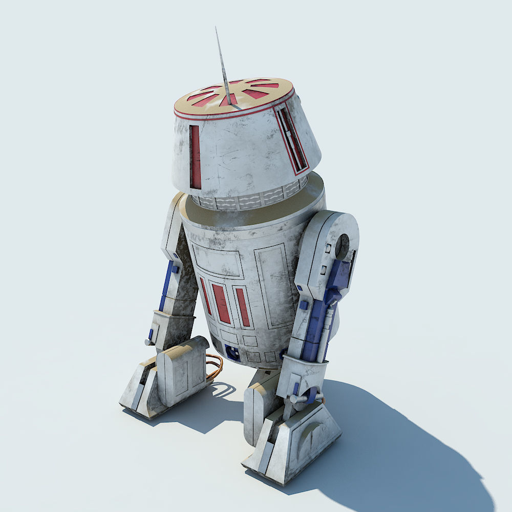 R5-D4  Droid Star Wars 3D model_3