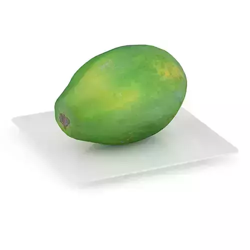 Papaya on White Plate