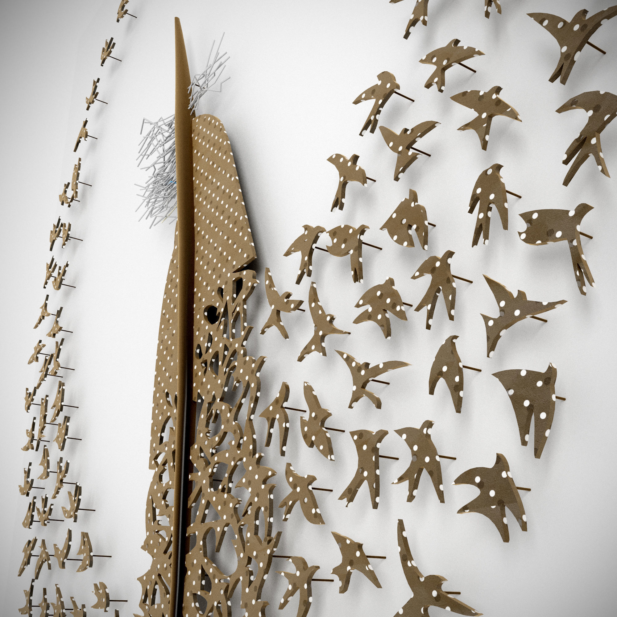 panel Bird 3D model_2