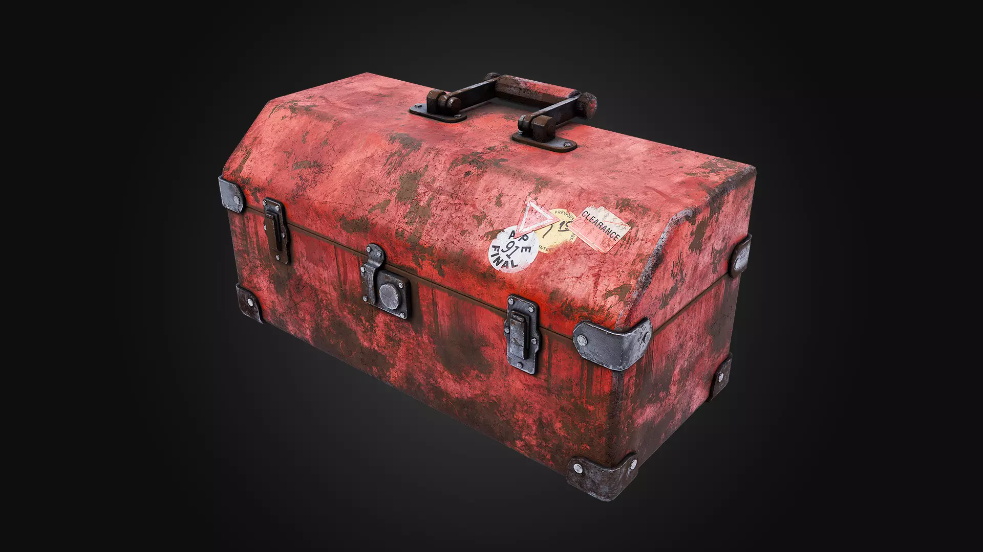 Rusty Toolbox Free low-poly 3D model