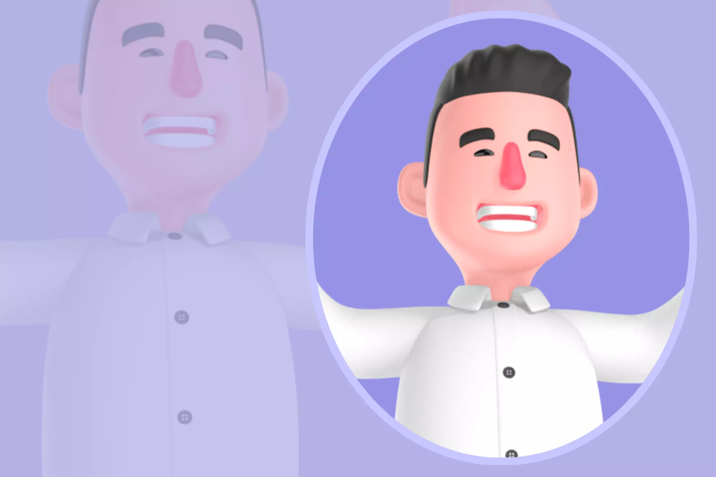 Stylized 3D Winning Businessman Jumping - Cartoon Man 3D model