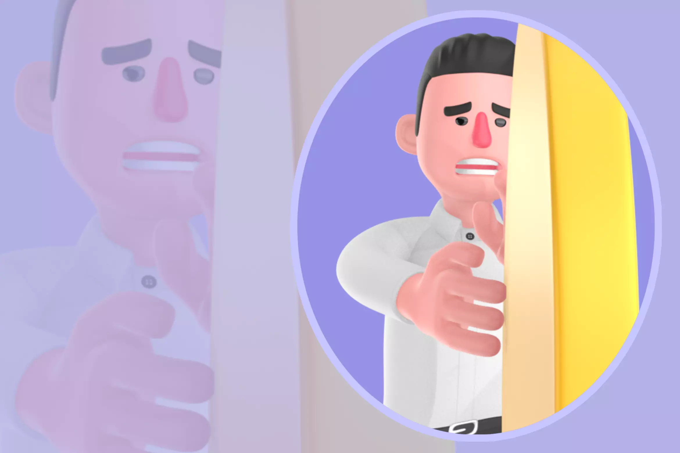 Stylized 3D Businessman Pushing Giant Coin - Cartoon Man 3D model