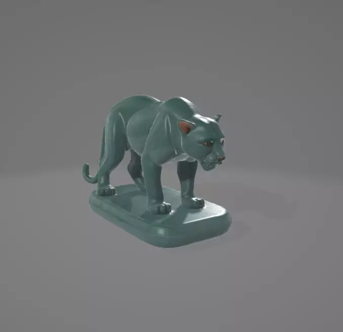 Marble Panther Figure 3D print model